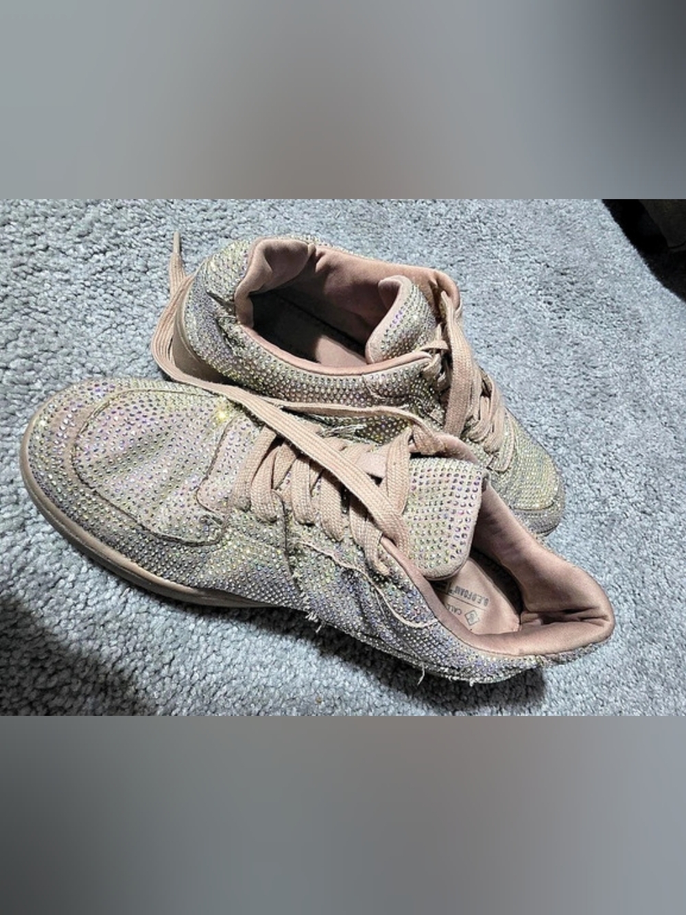 Call It Spring Rhinestone Sneakers in Pink